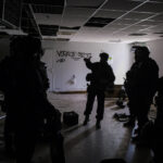France, Toulouse, 2023-02-01. Operators from the GIGN antenna in Toulouse train to investigate an abandoned store using