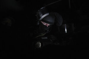 France, Toulouse, 2023-02-01. Operators from the GIGN antenna in Toulouse train to investigate an abandoned store using 