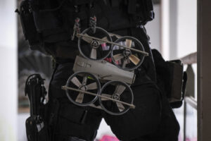 France, Toulouse, 2023-02-01. Operators from the GIGN antenna in Toulouse train to investigate an abandoned store using 