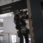 France, Toulouse, 2023-02-01. Operators from the GIGN antenna in Toulouse train to investigate an abandoned store using