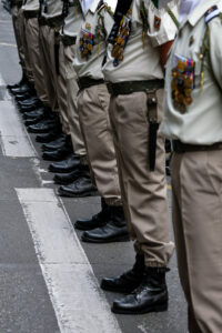 France, Toulouse, 2018-07-14. French paratroopers during the celebration of the 14 of july, bastille day, on Languedoc s