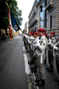 France, Toulouse, 2018-07-14. French paratroopers during the celebration of the 14 of july, bastille day, on Languedoc s