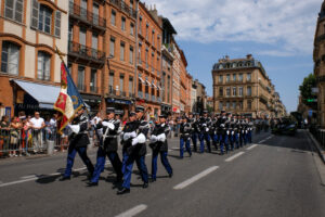 France, Toulouse, 2018-07-14. French military parade during the celebration of the 14 of july, bastille day, on Languedo