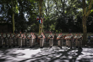 France, Castres, 2023-07-14. French paratroopers and police forces celebrate the 14 of july, bastille day, in Castres. P