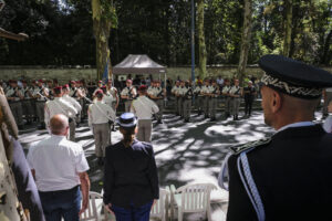 France, Castres, 2023-07-14. French paratroopers and police forces celebrate the 14 of july, bastille day, in Castres. P
