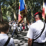 France, Castres, 2023-07-14. French paratroopers and police forces celebrate the 14 of july, bastille day, in Castres. P