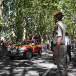 France, Castres, 2023-07-14. French paratroopers and police forces celebrate the 14 of july, bastille day, in Castres. P