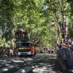 France, Castres, 2023-07-14. French paratroopers and police forces celebrate the 14 of july, bastille day, in Castres. P