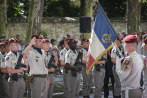 France, Castres, 2023-07-14. French paratroopers and police forces celebrate the 14 of july, bastille day, in Castres. P