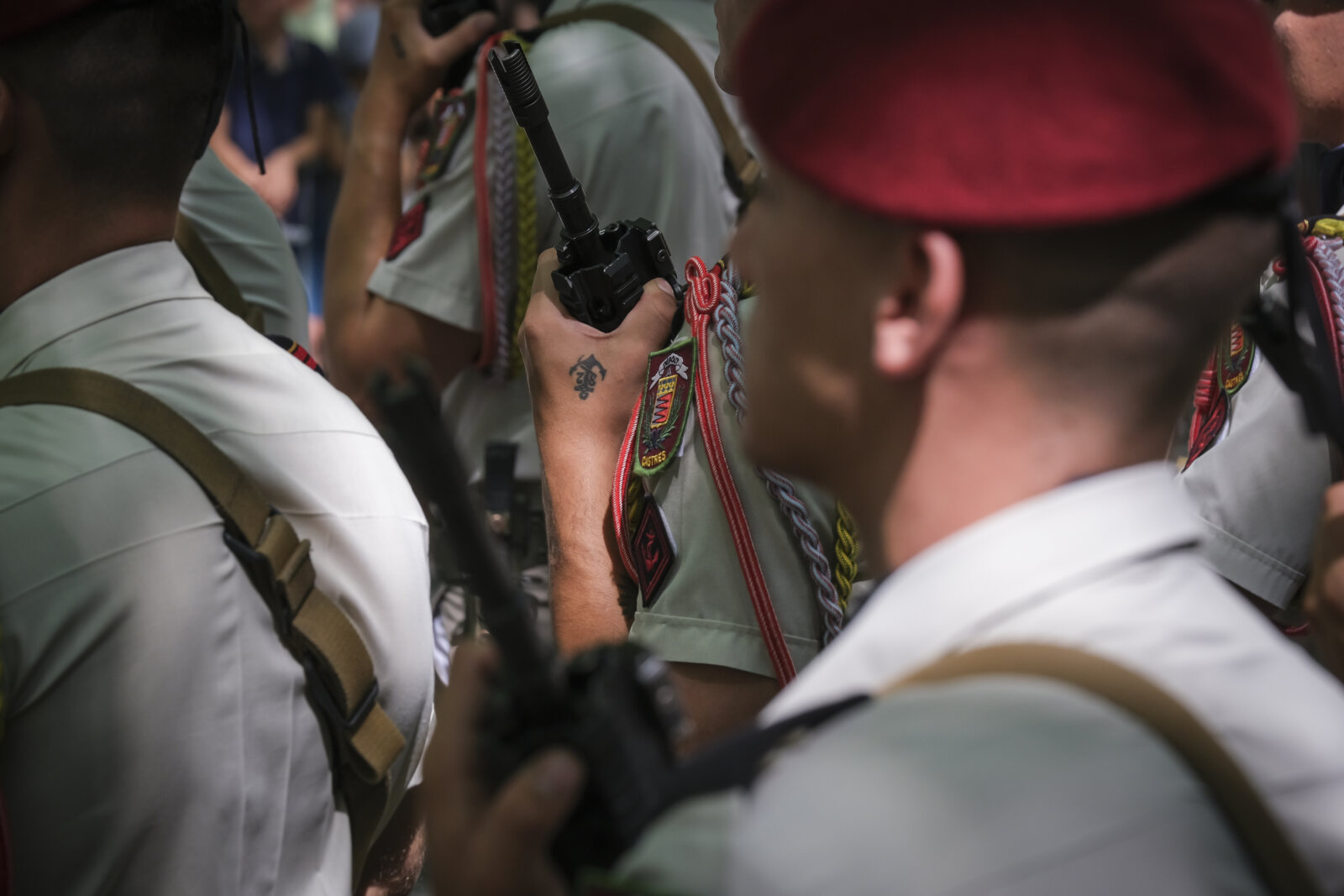 France, Castres, 2023-07-14. French paratroopers and police forces celebrate the 14 of july, bastille day, in Castres. P