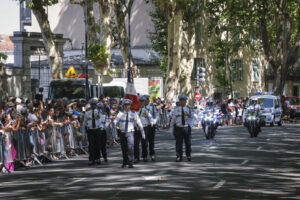 France, Castres, 2023-07-14. French paratroopers and police forces celebrate the 14 of july, bastille day, in Castres. P