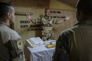 French soldiers deployed in an out-of-town operation in Mali have the opportunity to practice their religion thanks to G