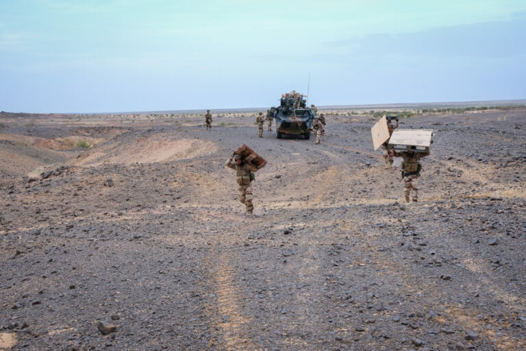 Mali, Kidal, 2018-08-22. French soldiers during Barkhane military operation in Kidal, in north of Mali. Photograph by Fr