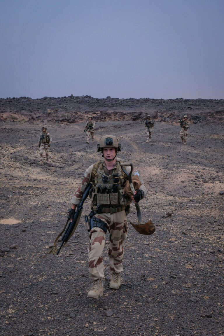 Mali, Kidal, 2018-08-22. French soldiers during Barkhane military operation in Kidal, in north of Mali. Photograph by Fr