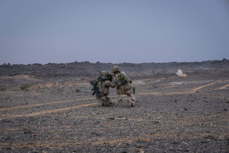 Mali, Kidal, 2018-08-22. French soldiers during Barkhane military operation in Kidal, in north of Mali. Photograph by Fr