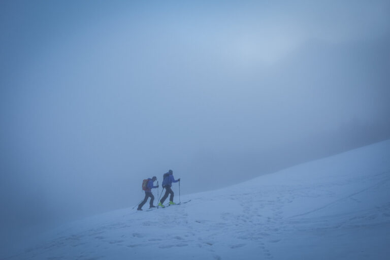 France, Chamonix, 2021-02-15. French young woman Nadege during training to be mountain rescue policewoman. Photograph by