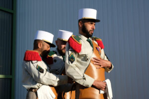 France, Aubagne, 2018-04-30. French Foreign Legion soldiers prepare for ceremony to commemorate the 155th anniversary of