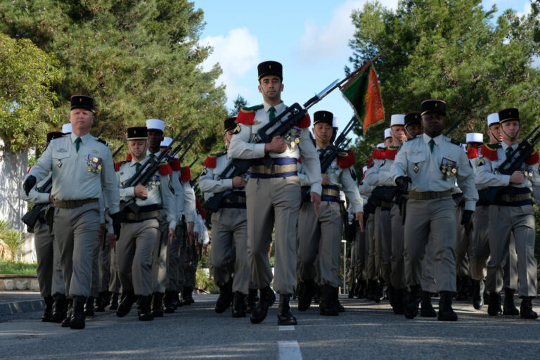 France, Aubagne, 2018-04-30. French Foreign Legion soldiers attend ceremony to commemorate the 155th anniversary of the 