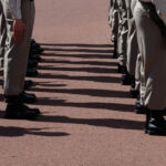 France, Aubagne, 2018-04-30. French Foreign Legion soldiers attend ceremony to commemorate the 155th anniversary of the