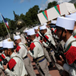 France, Aubagne, 2018-04-30. French Foreign Legion soldiers attend ceremony to commemorate the 155th anniversary of the