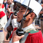 France, Aubagne, 2018-04-30. French Foreign Legion soldiers attend ceremony to commemorate the 155th anniversary of the