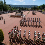 France, Aubagne, 2018-04-30. French Foreign Legion soldiers attend ceremony to commemorate the 155th anniversary of the