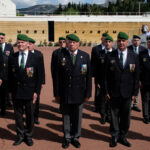 France, Aubagne, 2018-04-30. French Foreign Legion soldiers attend ceremony to commemorate the 155th anniversary of the