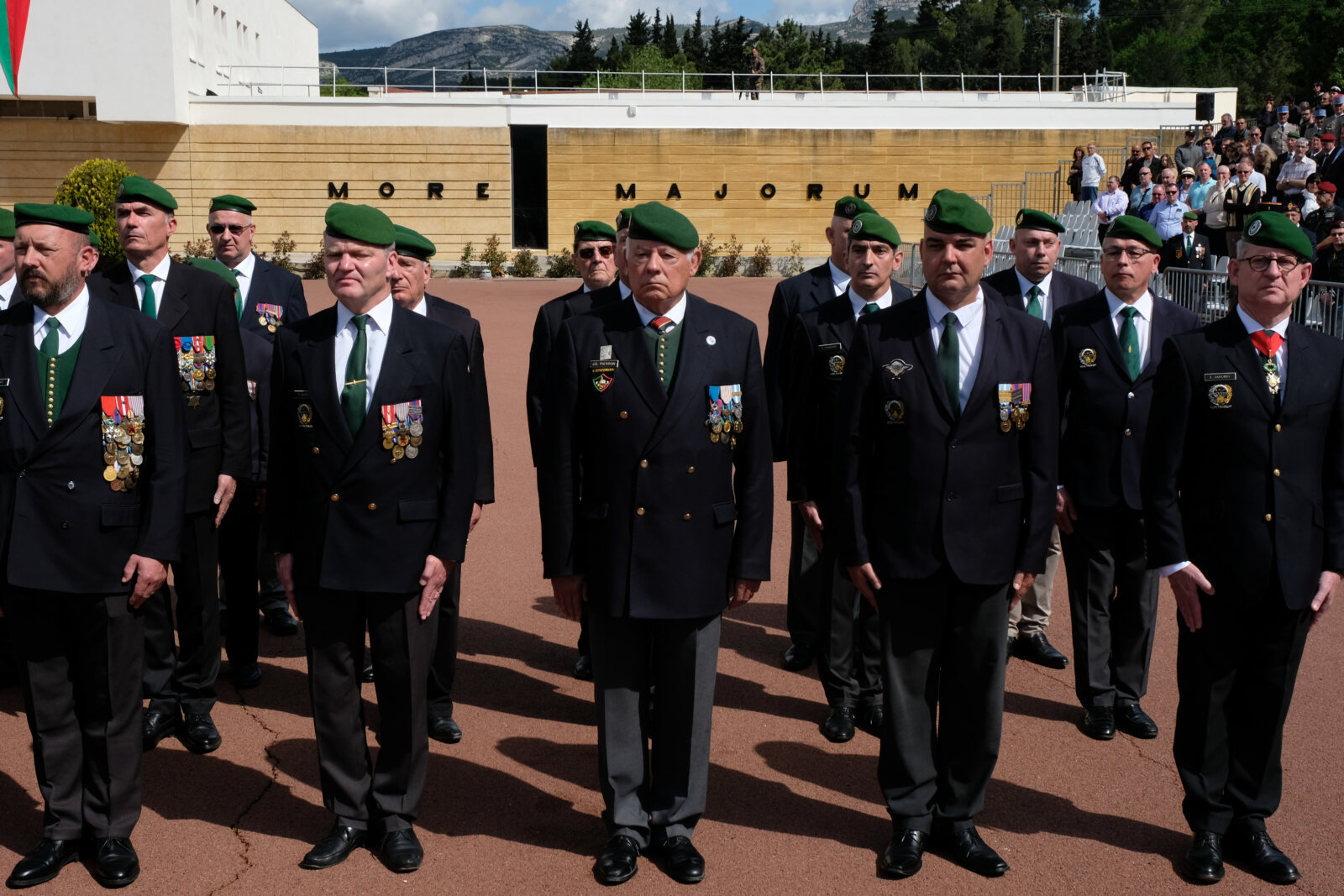 France, Aubagne, 2018-04-30. French Foreign Legion soldiers attend ceremony to commemorate the 155th anniversary of the 