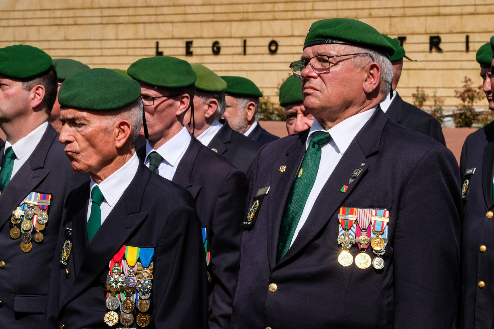 France, Aubagne, 2018-04-30. French Foreign Legion soldiers attend ceremony to commemorate the 155th anniversary of the 