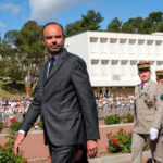 France, Aubagne, 2018-04-30. French Prime Minister Edouard Philippe, French Defence Minister Florence Parly and French G