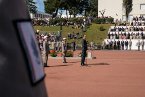 France, Aubagne, 2018-04-30. French Prime Minister Edouard Philippe, French Defence Minister Florence Parly and French G