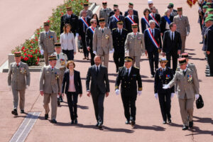 France, Aubagne, 2018-04-30. French Prime Minister Edouard Philippe, French Defence Minister Florence Parly and French G
