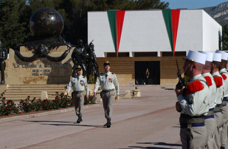 France, Aubagne, 2004-04-30. Ceremony of the battle of Camerone in the 1st foreign regiment (1st RE). Photograph by JR D