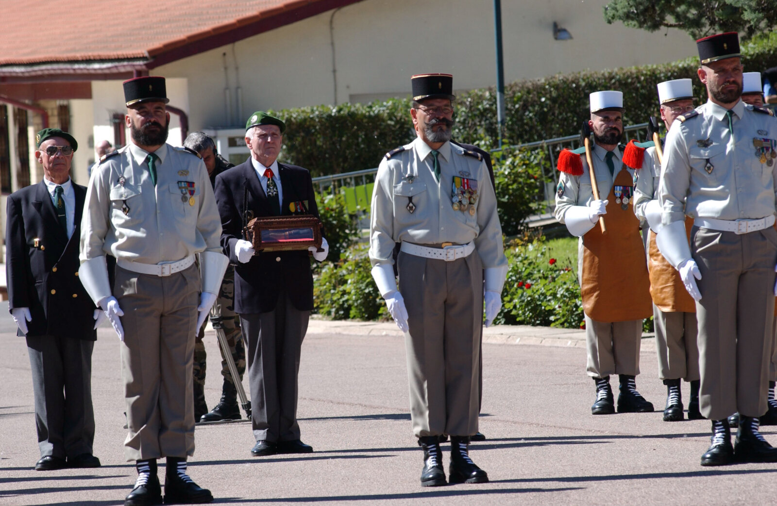 France, Aubagne, 2004-04-30. Ceremony of the battle of Camerone in the 1st foreign regiment (1st RE). Photograph by JR D