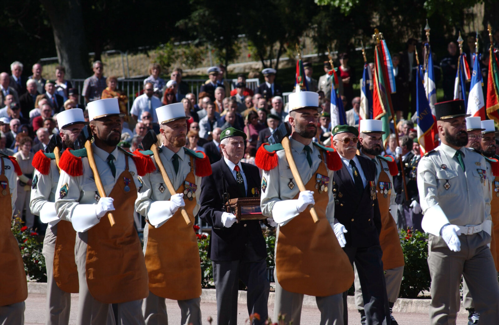 France, Aubagne, 2004-04-30. Ceremony of the battle of Camerone in the 1st foreign regiment (1st RE). Photograph by JR D