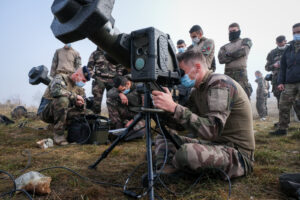 France, Canjuers, 2020-11-14. French soldiers train for the first time in Europe with the new MMP, (medium range missile