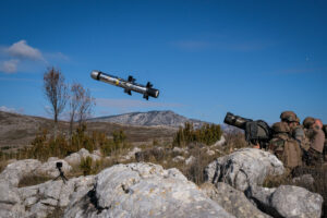France, Canjuers, 2020-11-14. French soldiers train for the first time in Europe with the new MMP, (medium range missile