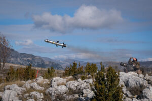 France, Canjuers, 2020-11-14. French soldiers train for the first time in Europe with the new MMP, (medium range missile