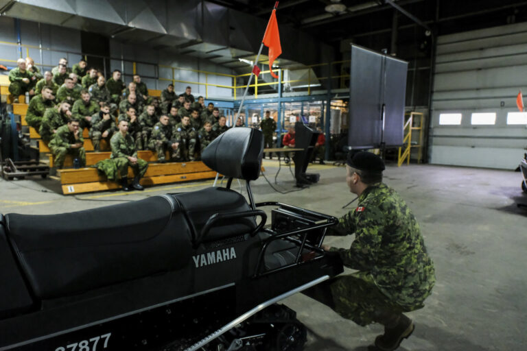 Canada - Quebec - 2017-01-11. During three weeks, french and canadian army trained together during a special exercice ca