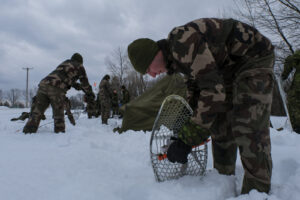 Canada - Quebec - 2017-01-11. During three weeks, french and canadian army trained together during a special exercice ca