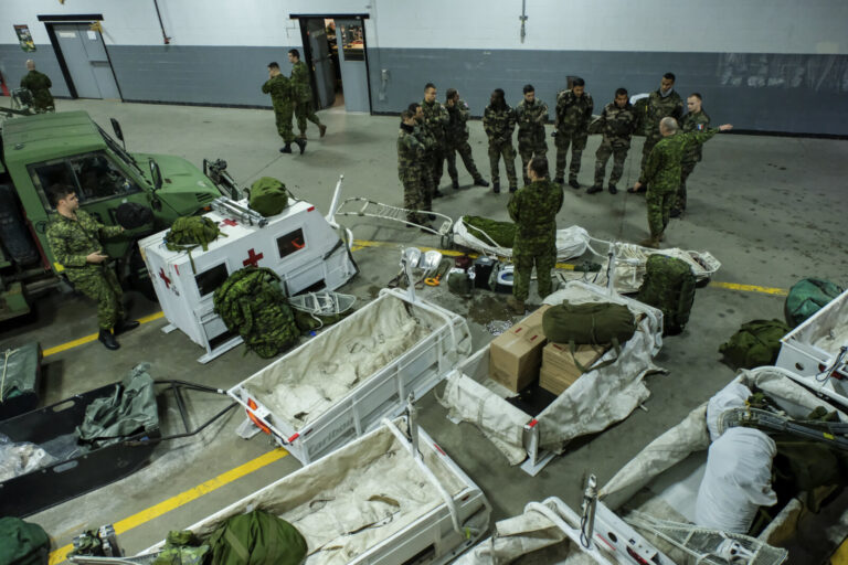 Canada - Quebec - 2017-01-11. During three weeks, french and canadian army trained together during a special exercice ca