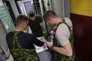 Canada - Quebec - 2017-01-12. During three weeks, french and canadian army trained together during a special exercice ca