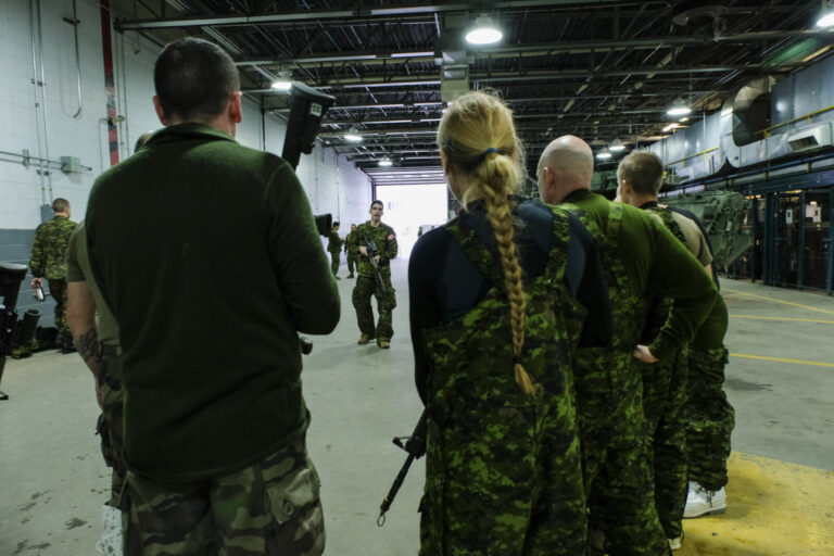 Canada - Quebec - 2017-01-12. During three weeks, french and canadian army trained together during a special exercice ca