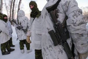 Canada - Quebec - 2017-01-13. During three weeks, french and canadian army trained together during a special exercice ca