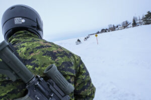 Canada - Quebec - 2017-01-14. During three weeks, french and canadian army trained together during a special exercice ca