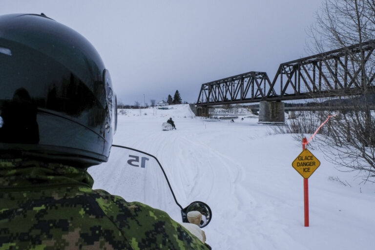Canada - Quebec - 2017-01-14. During three weeks, french and canadian army trained together during a special exercice ca