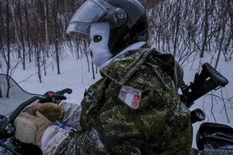 Canada - Quebec - 2017-01-14. During three weeks, french and canadian army trained together during a special exercice ca