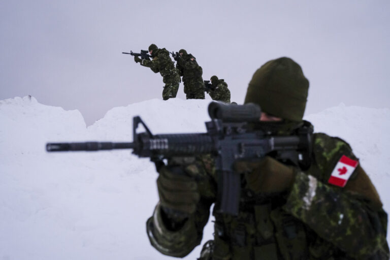 Canada - Quebec - 2017-01-16. During three weeks, french and canadian army trained together during a special exercice ca
