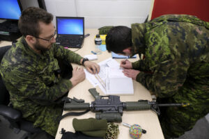 Canada - Quebec - 2017-01-18. During three weeks, french and canadian army trained together during a special exercice ca