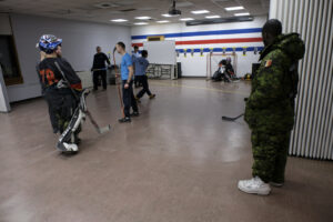 Canada - Quebec - 2017-01-18. During three weeks, french and canadian army trained together during a special exercice ca